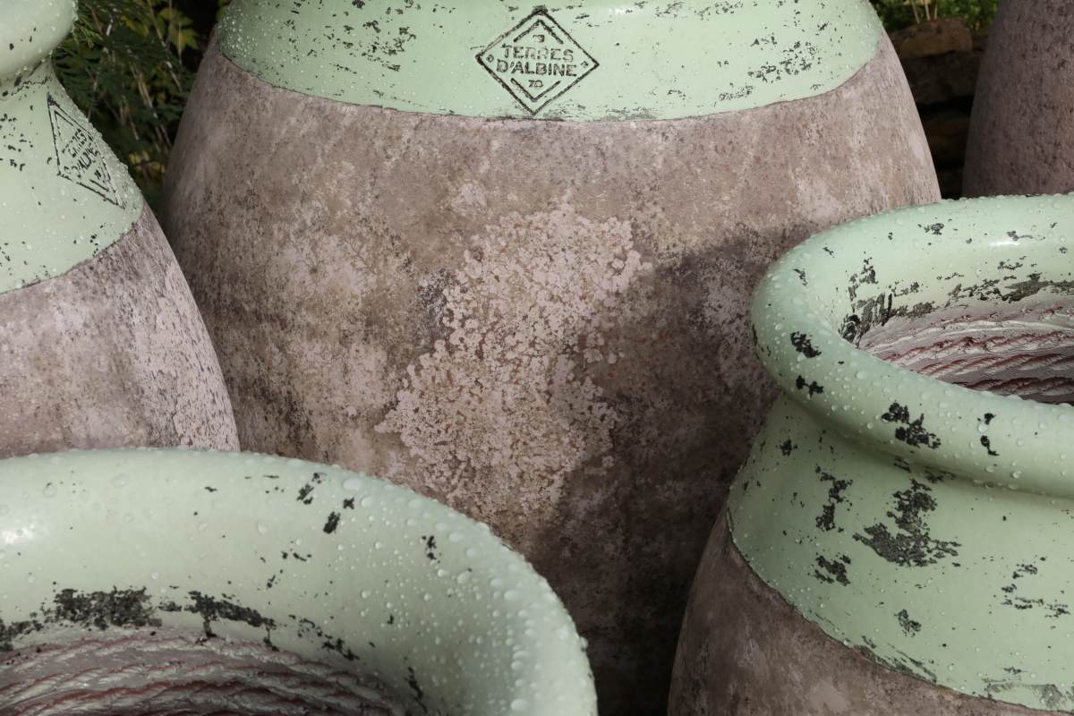 Handmade Glazed Classic Prestige Patina Olive Jars 3 Green POT-0125 perfect planting spring