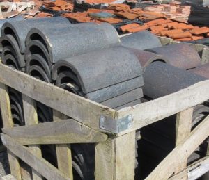 Blue Half Round Clay Ridge Tiles - Watling Reclamation