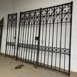 Grand Iron Entrance Gates with Side Gate