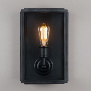 Black Outdoor Wall Light for Victorian or Georgian Home