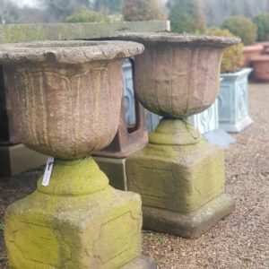 Pair of Reclaimed Stone Urns