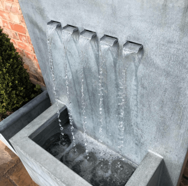 Modern Zinc Water Feature for Garden