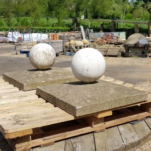 Stone Ball Finial Reclaimed Pier Caps