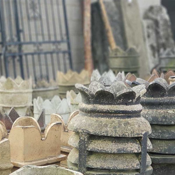 Tulip and Square Reclaimed Chimney Pots