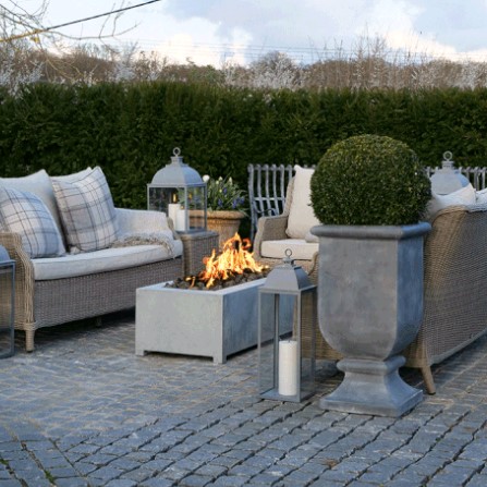 Zinc Gas Fire Pit By A Place In The, Garden Gas Fire Pit