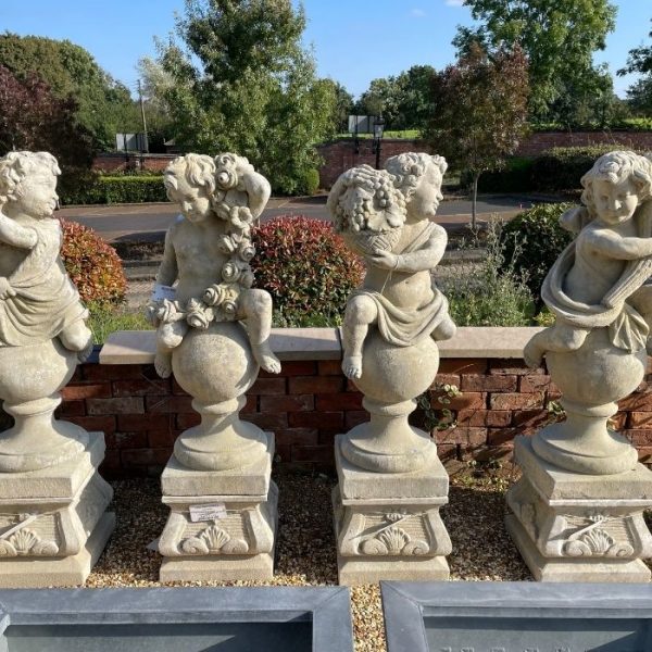 105cm Four Seasons Putti Statues - Set of Four