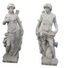 Diana and Apollo Stone Statues 1 WAT-03026