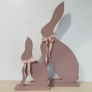 Pink Wooden Hares