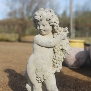 Putti With Grapes Garden Statue