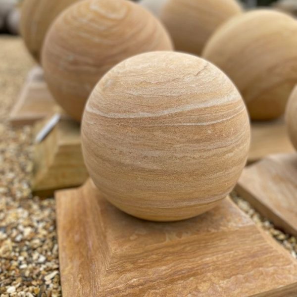 Teak Sandstone Balls 12, 16, 20 inch diameter