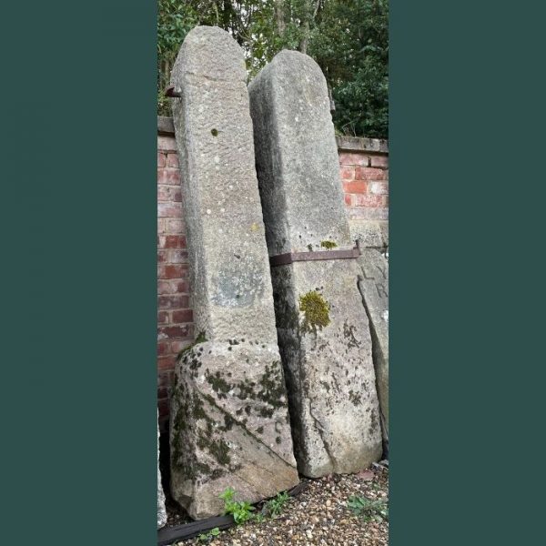 Pair of Large Stone Posts