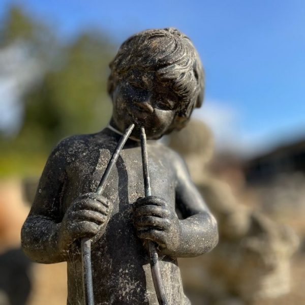 Reclaimed Reconstituted Stone Statue of Boy