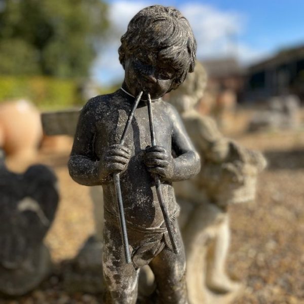 Reclaimed Reconstituted Stone Statue of Boy