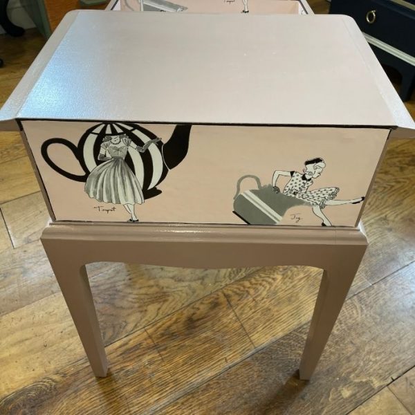 Stag Painted Bedside Table