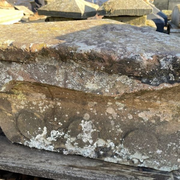 Reclaimed Sandstone Pyramid Style Four Way Pier Caps