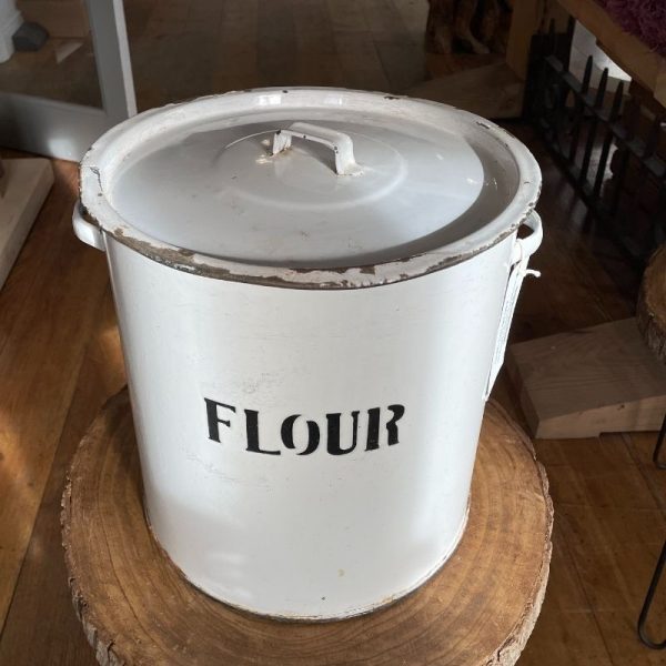Vintage Enamel Flour/Bread Bin