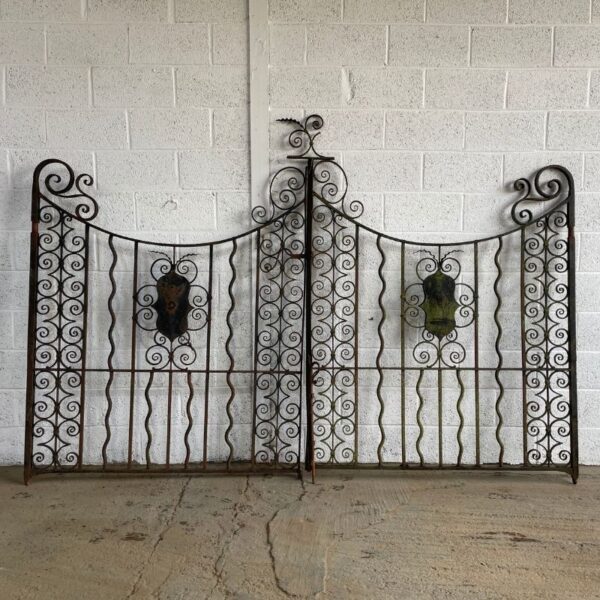 Pair of Antique Wrought Iron Gates