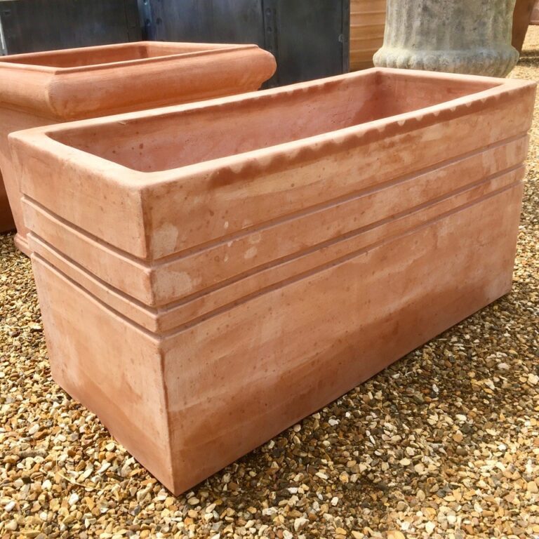 Handmade Italian Terracotta Contemporary Lined Planter Watling Reclamation