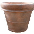 Handmade Italian Terracotta Plain Rolled Rim POT-0002