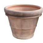 Handmade Italian Terracotta Plain Rolled Rim POT-0006