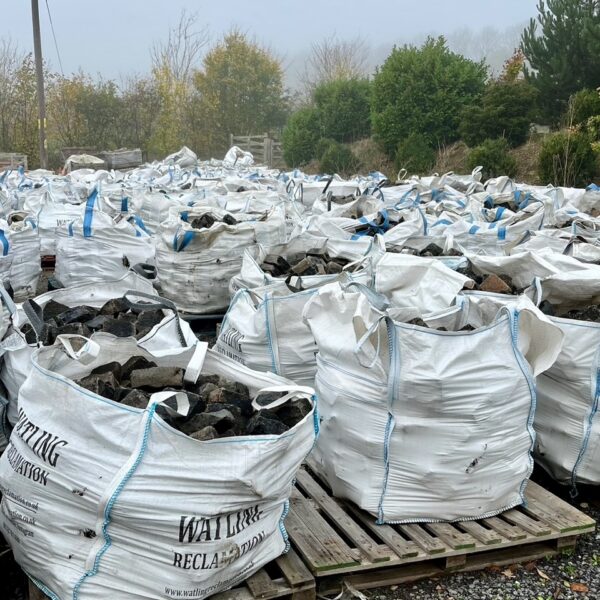 Large stocks of reclaimed cobbles at Watling Reclamation
