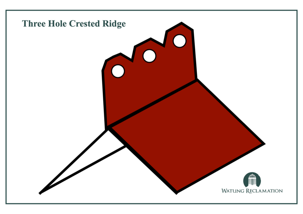 Three Hole Crested Roof Ridge Tile