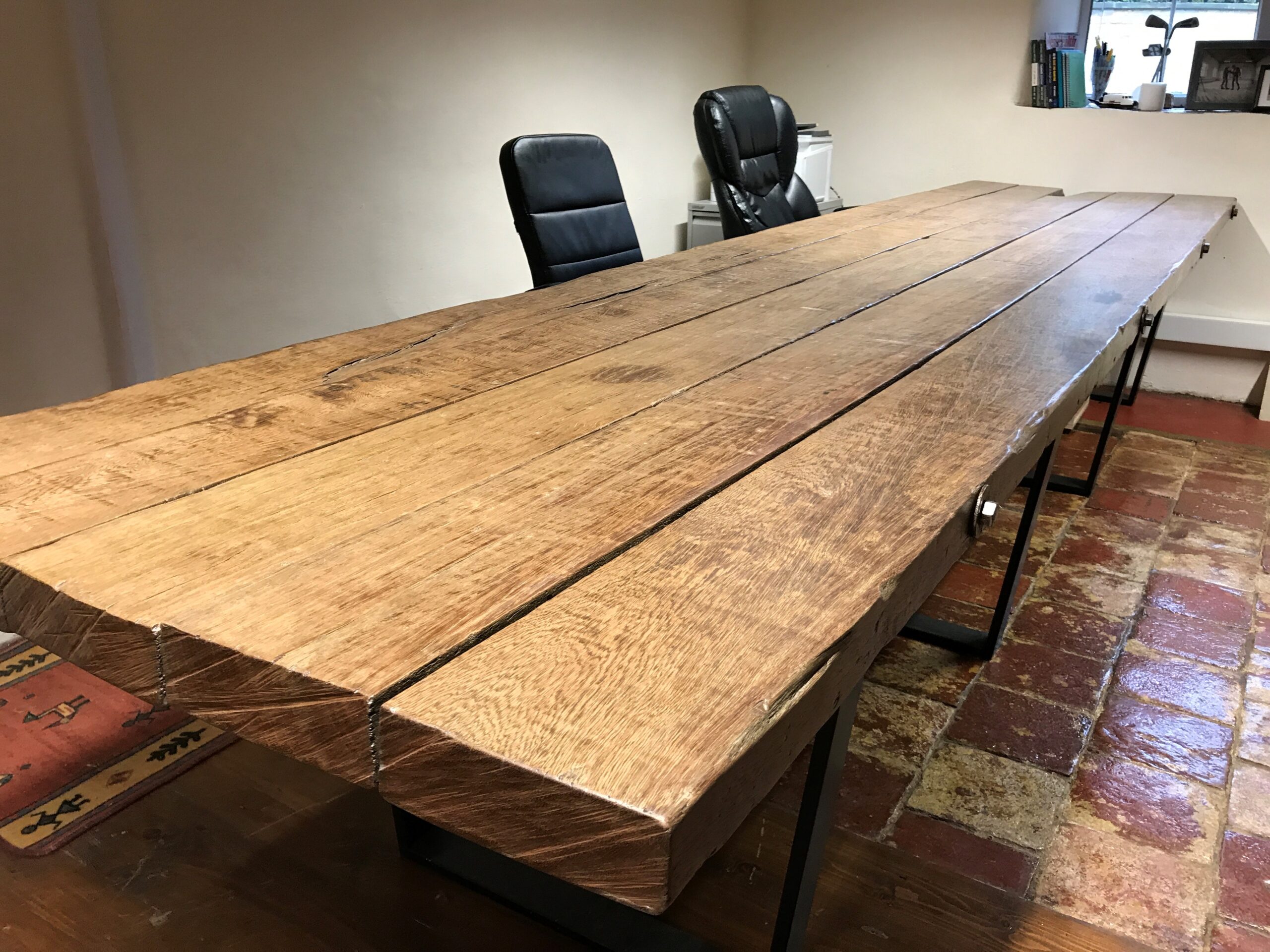 Reclaimed Oak Plank Table Top 5000mm x 1000mm x 45mm - Watling Reclamation