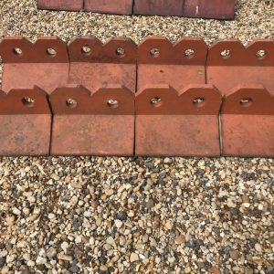 Red Crested Two Hole Clay Ridge Tile ROOF-0207