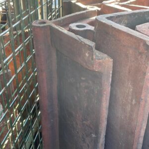 red clay roll top capped ridge tile