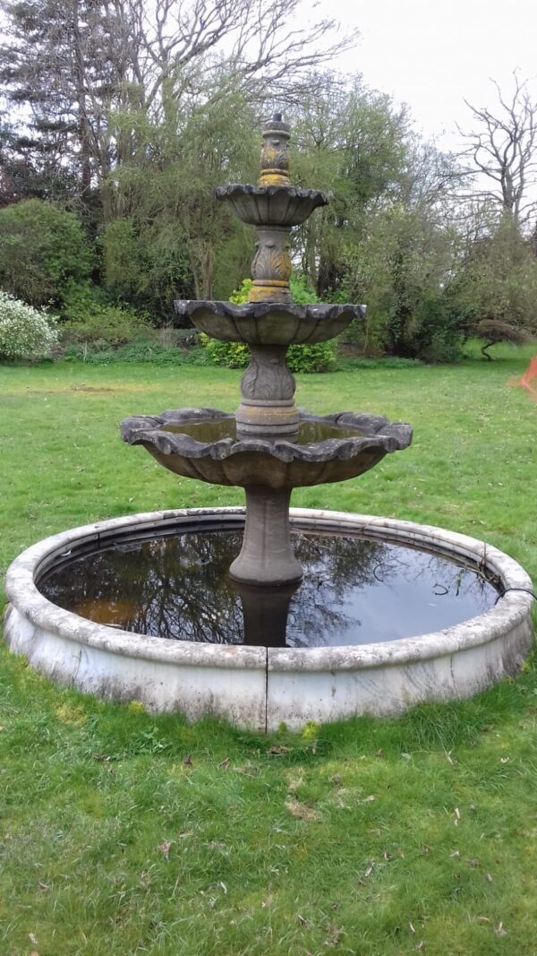 Stone Water Feature with Marble Surround