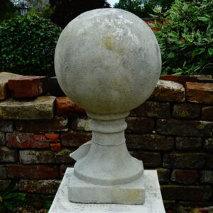Antiqued Globe Pillar Top 1
