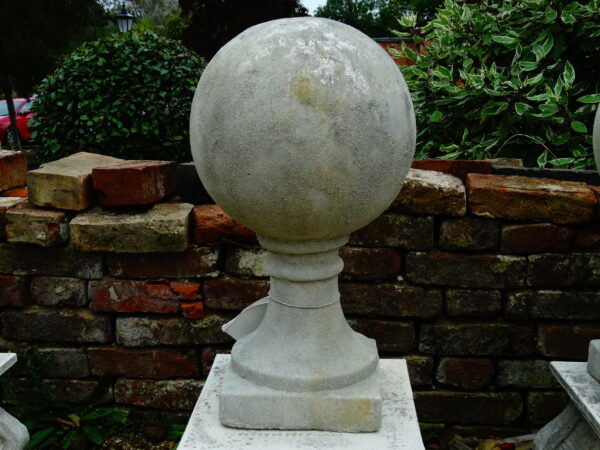 Antiqued Globe Pillar Top 1