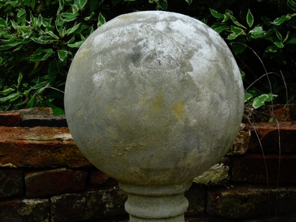 Antiqued Globe Pillar Top 3