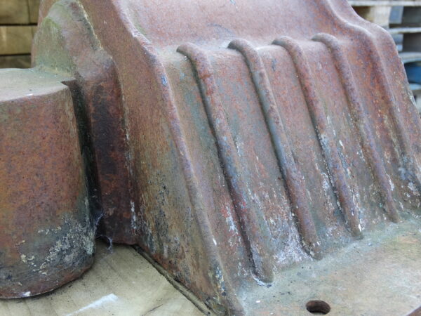 Ornate cast iron rainwater hopper