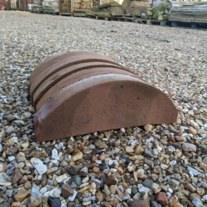 Red Brown Half Round Brick Wall Coping 370mm