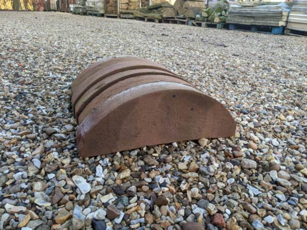 Red Brown Half Round Brick Wall Coping 370mm