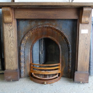 Solid Oak Fire Surround with Mantlepiece 3 FIRE-0007
