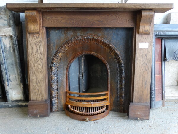 Solid Oak Fire Surround with Mantlepiece 3 FIRE-0007