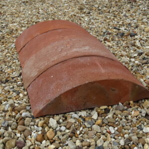 Wide Half Round Red Brick Wall Coping 385mm Lead image