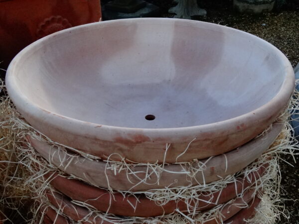 Handmade Italian Plain Terracotta Bowls Stack 2 POT-0096