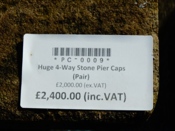 Huge 4 Way Stone Pier Caps Spread PC-0009