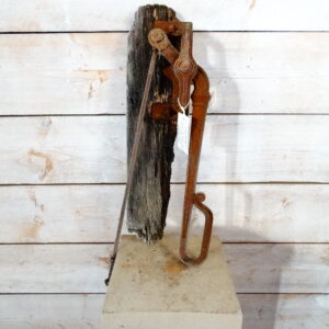 Pump Handle on Wooden Plaque Main Image- GFO-0094