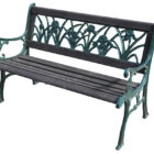 Small Wooden Bench cast Iron Ends 1a GFO-0101