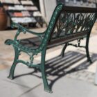 Small Wooden Bench cast Iron Ends 4a GFO-0101
