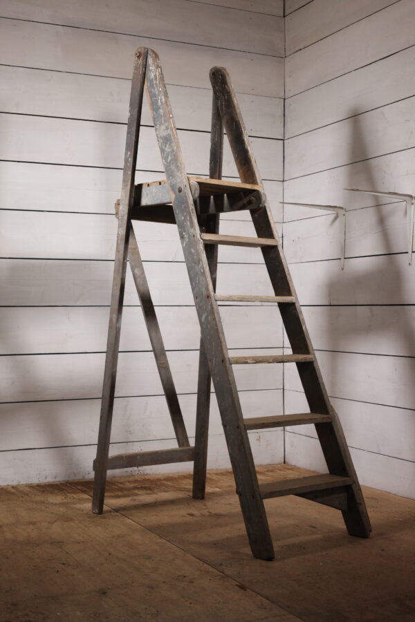 Vintage A-Frame Wooden Step Ladder 7 WAT-03133