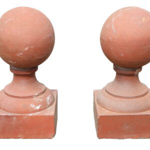 Terracotta Ball Pier Caps Pair 1 PC-0048