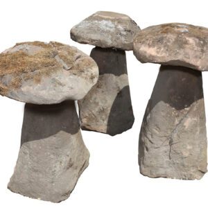 Three Medium Staddle Stones Red Sandstone 1 GFO-0262a