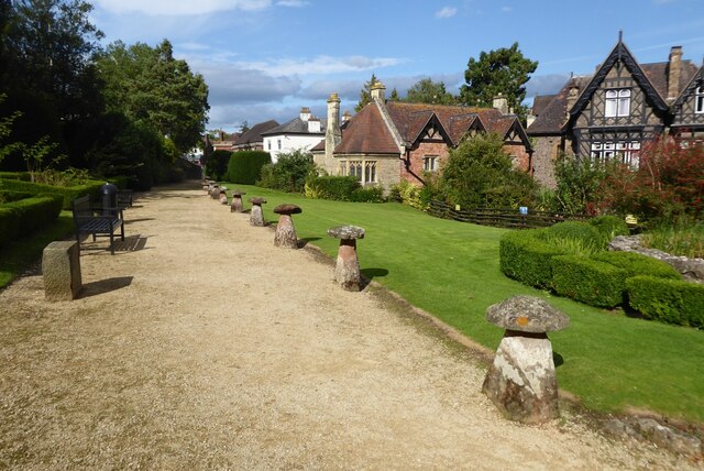 Staddle Stones in use as driveway markers