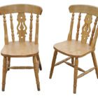 Fiddle Back Farmhouse Chairs Pair 1 INT-2064