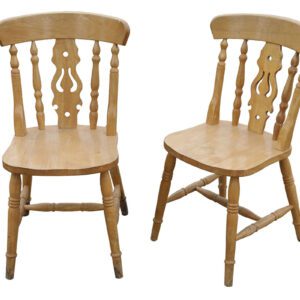 Fiddle Back Farmhouse Chairs Pair 1 INT-2064